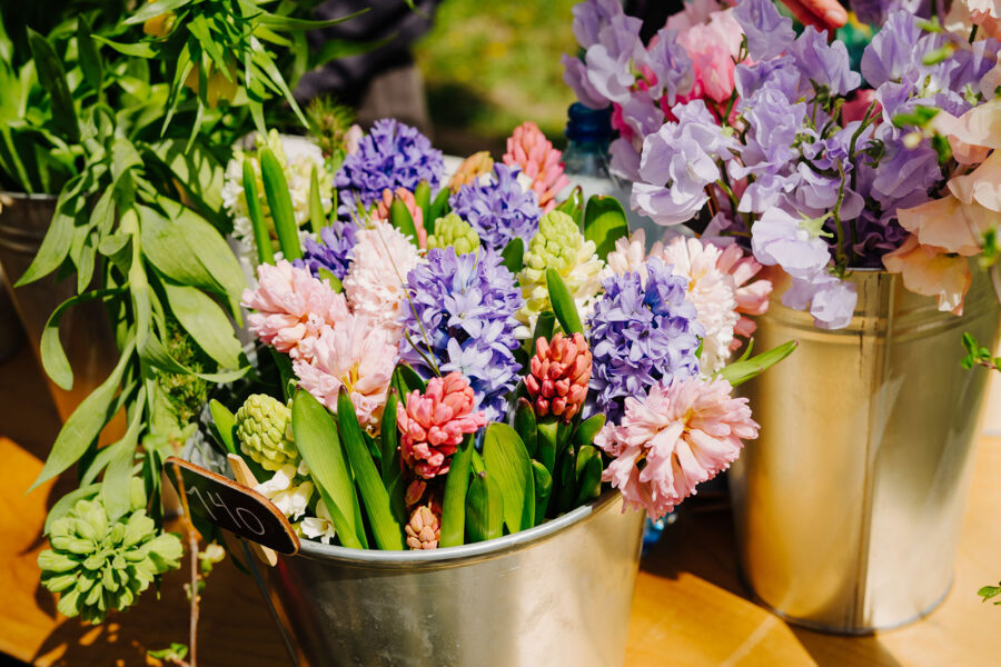 Flowers for sale at a market